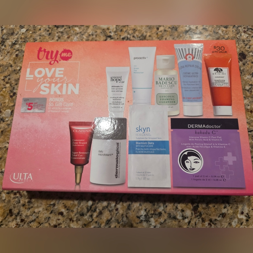 ULTA LOVE YOUR SKIN - TRY ME SET| 9 TRIAL PRODUCTS| NEW IN BOX